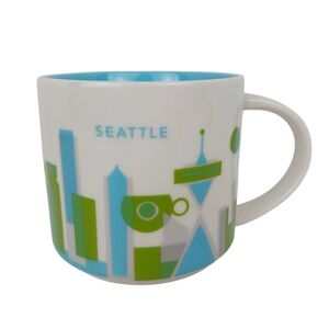 Starbucks Seattle Mug You Are Here White, Green, Blue New